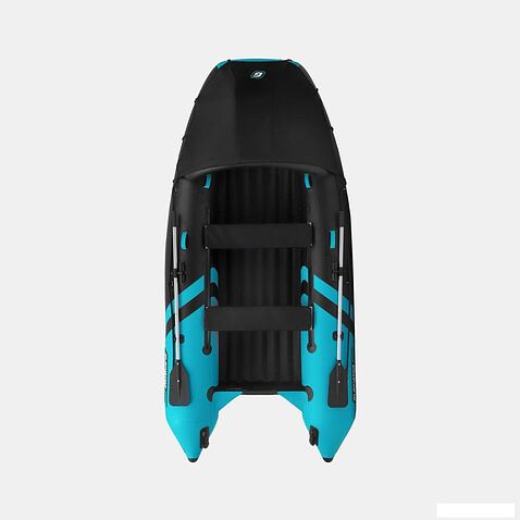 Моторно-гребная лодка Gladiator E350PRO (черный/бирюзовый)
