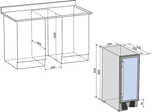 Винный шкаф Libhof Connoisseur CX-19 (черный)