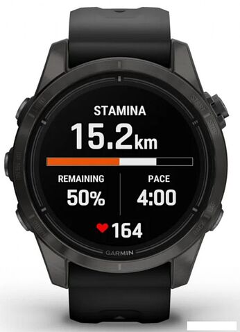 Умные часы Garmin Epix Pro Gen 2 Sapphire 42 мм (карбоново-серый титан/черный)