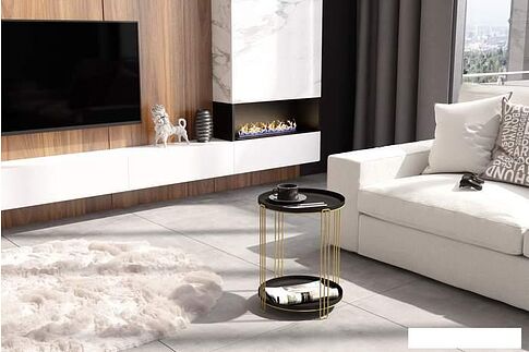 Журнальный столик Sheffilton SHT-CT31 (золото/черный муар)