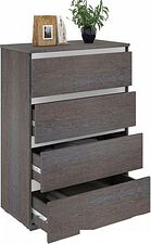 Комод Кортекс-мебель Бари 80 4ш (береза/береза/белый)