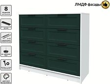 Комод Интерлиния Концепт Тренд КТ-К117 (белый платинум/изумруд)