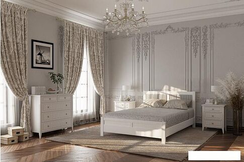 Комоды, тумбы Bravo Мебель Мэгги (белый снег/лак белый)