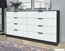 Комод Интерлиния Концепт КТ-К197 (белый платинум/антрацит)