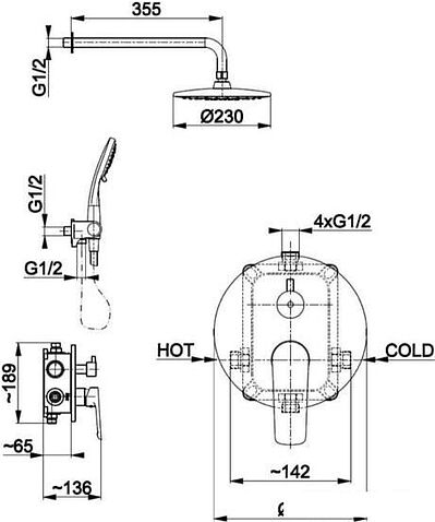 Душевая система Armatura Tanzanit 5029-501-00