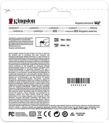 Карта памяти Kingston Canvas Select Plus microSDXC 256GB