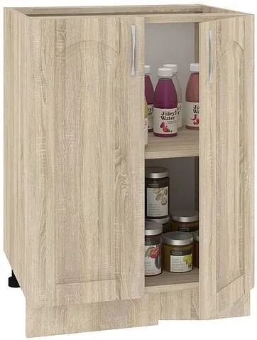 Шкаф напольный Кортекс-мебель Корнелия Ретро НШ60р без столешницы (дуб сонома)