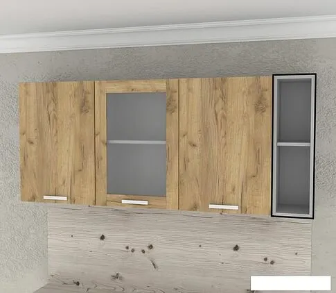 Шкаф навесной Интерлиния Компо ВП20-720 (серый)