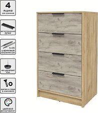 Комод Интерлиния Концепт КТ-К60 (дуб серый/дуб золотой)