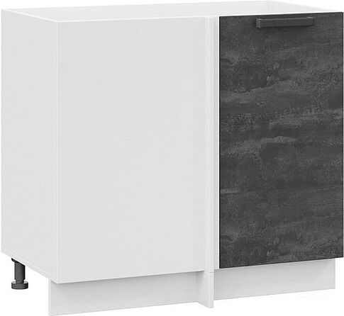 Шкаф напольный Трия Детройт 1Н9У (белый/угольный камень)