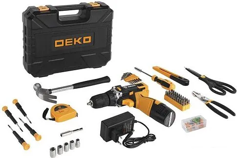 Дрель-шуруповерт Deko DKCD12FU-Li SET 104 063-4112 (с 1-м АКБ, кейс, оснастка)