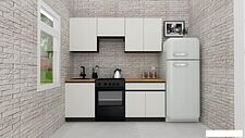 Готовая кухня ВерсоМебель Эко-8 2.0 (белый фасадный/ст.золотистый дуб) Готовая кухня ВерсоМебель Эко-8 2.0 (белый фасадный/ст.золотистый дуб)