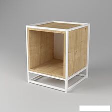 Тумба Дабер 001 ТП1.0.1.14 (белый/дуб гамильтон натуральный)