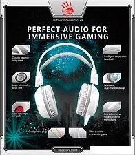 Наушники с микрофоном A4Tech Bloody G300 белая