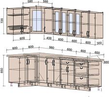 Готовая кухня Интерлиния Мила Крафт 1.2x2.8 (дуб королевский/дуб снежный) Готовая кухня Интерлиния Мила Крафт 1.2x2.8 (дуб королевский/дуб снежный)