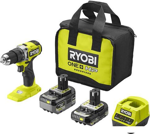 Ударная дрель-шуруповерт Ryobi HP RPD18C-242S 5133004983 (с 2-мя АКБ 4 Ah + 2 Ah, сумка)