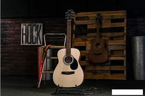 Электроакустическая гитара Cort AF510E BK