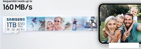 Карта памяти Samsung EVO Plus 2024 microSDXC 128GB (с адаптером)