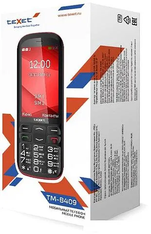 Мобильный телефон TeXet TM-B409 (черный/красный)