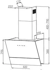 Кухонная вытяжка Grand Lester GC 60 (черный) Кухонная вытяжка Grand Lester GC 60 (черный)