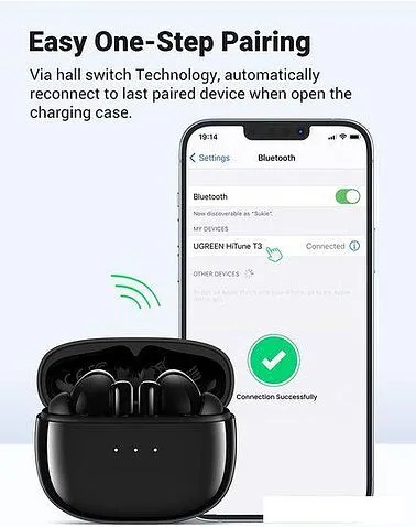 Наушники Ugreen HiTune T3 (черный)