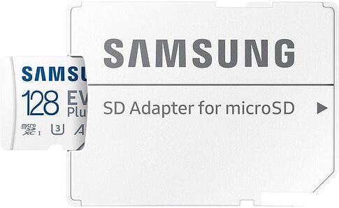 Карта памяти Samsung EVO Plus 2021 microSDXC 128GB (с адаптером)