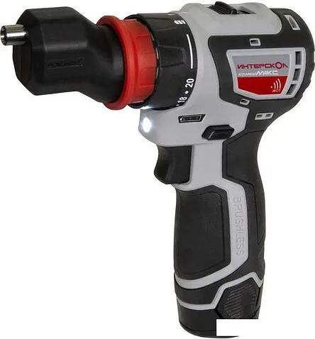 Дрель-шуруповерт Интерскол КомбиМАКС ДА-10/12В 36 687.2.2.78 (с 2-мя АКБ, сумка, набор патронов)