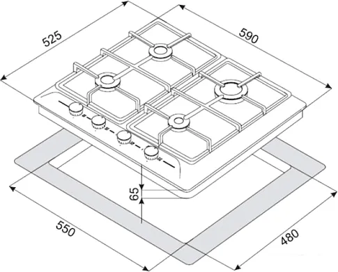 Варочная панель ZorG Technology BLC FDW RBL (EMY)
