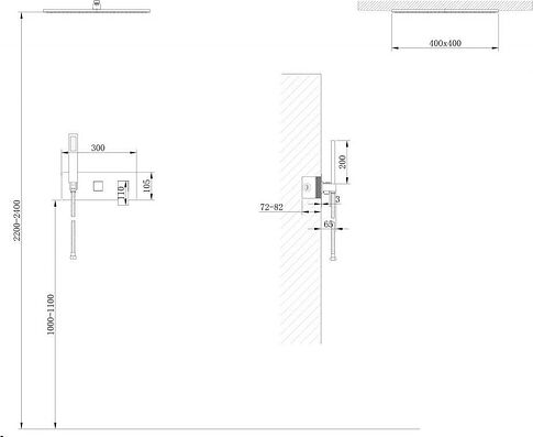 Душевая система  Abber Daheim AF8221 (хром)
