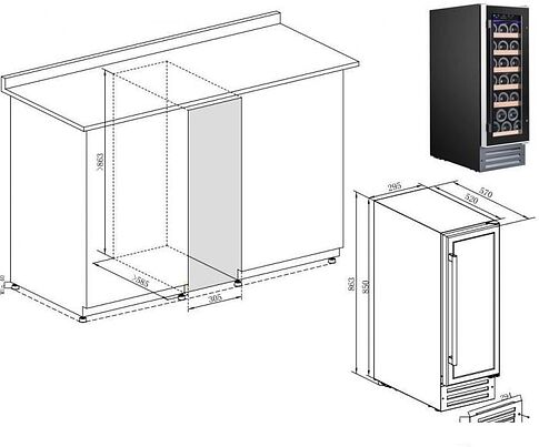 Винный шкаф Temptech WP2DQ60DCS