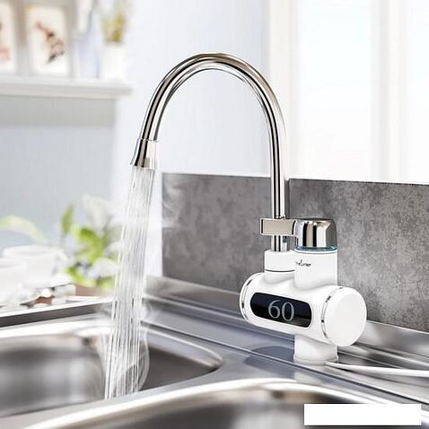 Проточный электрический водонагреватель-кран Mixline WH-003 (белый)