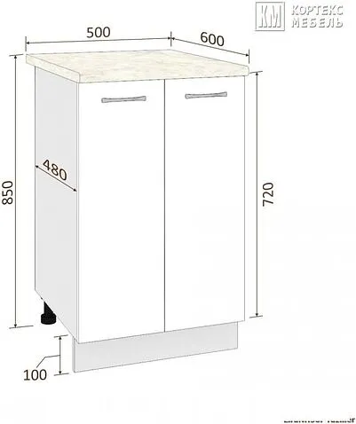 Шкаф напольный Кортекс-мебель Корнелия Лира НШ50р (капучино/королевский опал)