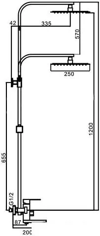 Душевая система FRAP F24802 (хром)