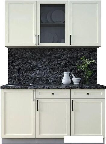 Готовая кухня Интерлиния Тренд 1.5А (белый/белый/кастилло темный)