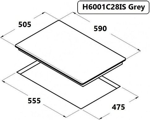 Варочная панель Schtoff H6001C28IS Grey
