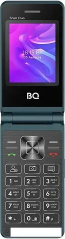 Кнопочный телефон BQ BQ-2412 Shell Duo (бирюзовый)