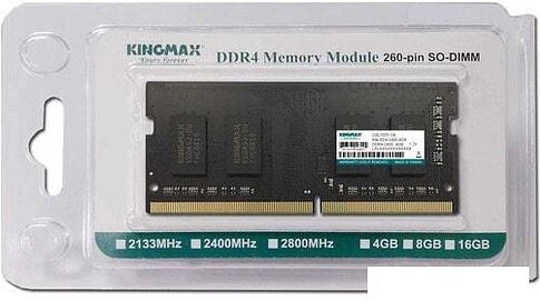 Оперативная память Kingmax 4GB DDR4 SO-DIMM PC4-19200 KM-SD4-2400-4GS