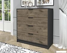 Комод Интерлиния Концепт КТ-К100 (дуб веллингтон/антрацит)