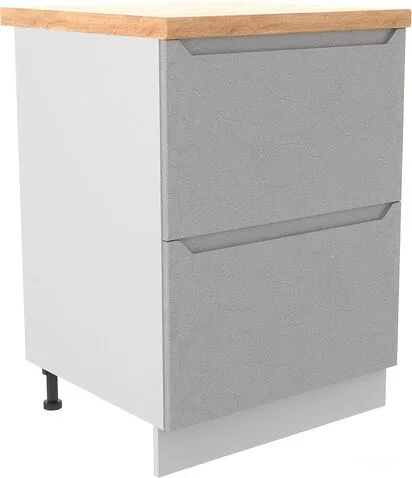 Шкаф напольный ДСВ Тренто СК2 600 (серый/белый)