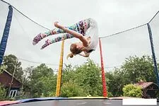 Батут Sundays Acrobat-D312 (зеленый, с сеткой)