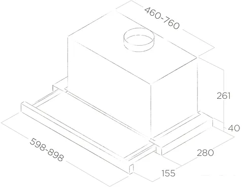 Кухонная вытяжка Elica Elite 26 IX/A/90/VT PRF0094215B