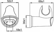 Держатель душевой лейки IDDIS 030CP00I53