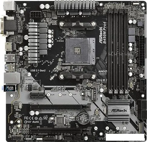 Материнская плата ASRock B450M Pro4