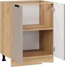 Шкаф напольный Трия Гренада 1Н6 (дуб крафт золотой/холст латте)