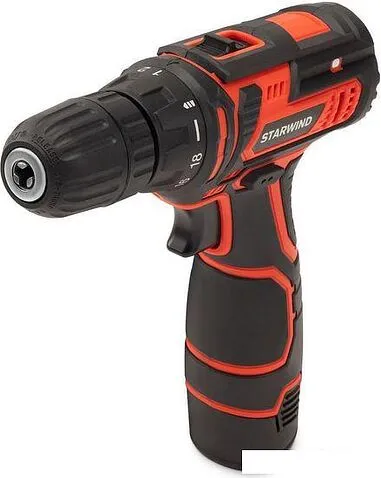 Дрель-шуруповерт StarWind DS-10-12H-2 KWCD1909 (с 2-мя АКБ, кейс)