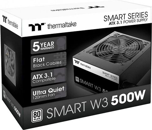 Блок питания Thermaltake Smart W3 500W PS-SPW-0500NNFAWE-1