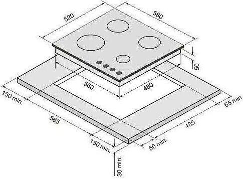 Варочная панель Krona Nebel 60 IX W
