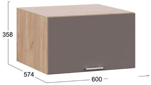 Шкаф навесной Трия Габриэлла 1В6ГП (дуб крафт золотой/муссон)