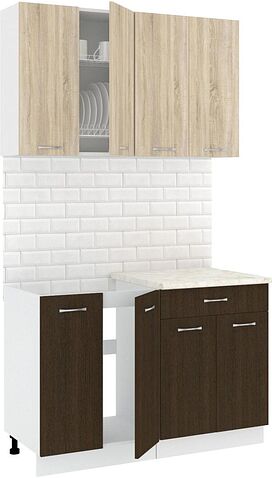 Готовая кухня Кортекс-мебель Корнелия Лира-лайт км.02460 1.2 м (дуб сонома/венге/королевский опал) Готовая кухня Кортекс-мебель Корнелия Лира-лайт км.02460 1.2 м (дуб сонома/венге/королевский опал)