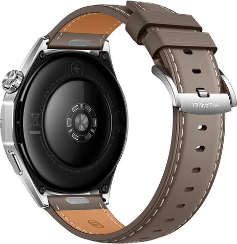 Умные часы Huawei Watch GT 6 46 мм (серебристый, с коричневым кожаным ремешком, международная версия)